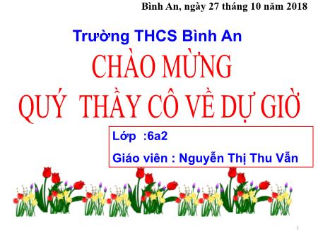 Bài giảng Địa lí Lớp 6 - Bài 10: Cấu tạo bên trong của Trái Đất - Nguyễn Thị Thu Vân - Năm học 2018-2019