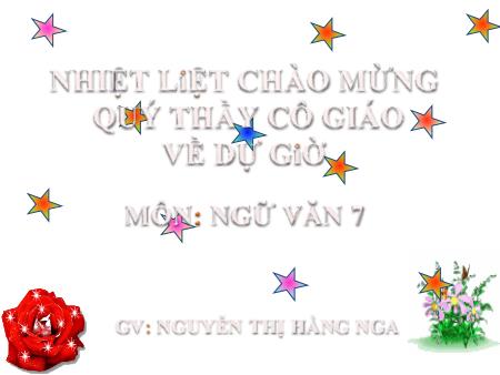 Bài giảng Ngữ văn 7 - Tiết 114: Liệt kê - Nguyễn Thị Hằng Nga