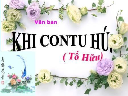 Bài giảng Ngữ văn Lớp 8 - Bài: Khi con tu hú