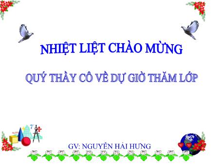 Bài giảng Toán Lớp 7 - Bài 4: Đơn thức đồng dạng - Nguyễn Hải Hưng