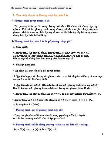 Bài tập ôn tập môn Toán 8 - Đợt 2 - Trường THCS Tân Thới