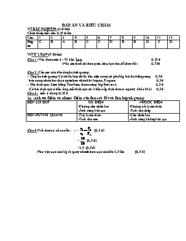 Đề kiểm tra 1 tiết học kì II môn Công nghệ Lớp 8 - Trường THCS Bình Chuẩn - Năm học 2018-2019 (Có đáp án)