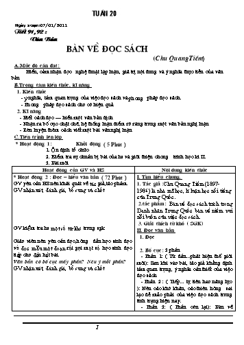 Giáo án học kì II môn Ngữ văn Lớp 9 - Năm học 2010-2011
