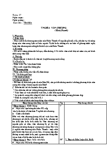 Giáo án Ngữ văn Khối 7 - Tuần 27
