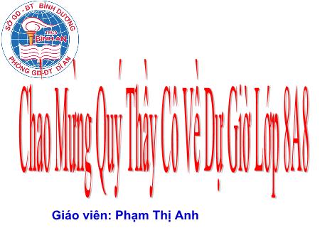 Giáo án Sinh học Lớp 8 - Bài 13: Máu và môi trường trong cơ thể - Phạm Thị Anh