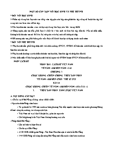 Tài liệu ôn tập Lịch sử 8 - Bài 24 đến 30