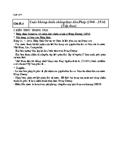 Tài liệu ôn tập Lịch sử 9 - Chủ đề 4, 5, 6