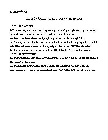 Tài liệu ôn tập Ngữ văn 6 - Tuần 22 đến 29