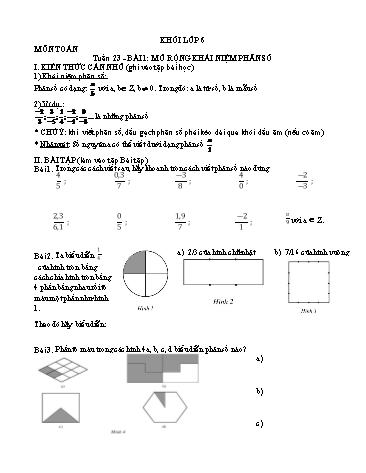Tài liệu ôn tập Toán 6 - Tuần 23