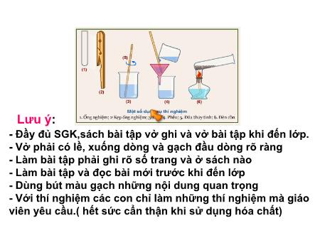 Bài giảng Hóa học Lớp 8 - Bài 1: Mở đầu môn hóa học