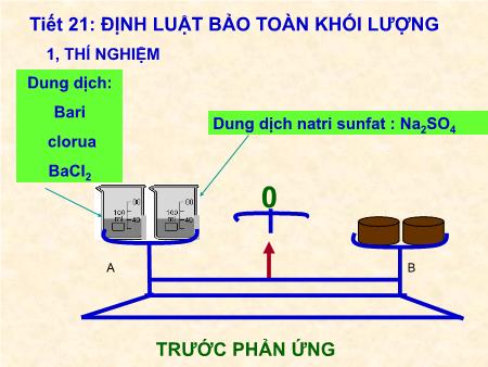 Bài giảng Hóa học Lớp 8 - Tiết 21: Định luật bảo toàn khối lượng