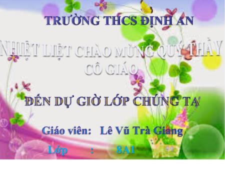 Bài giảng Mĩ thuật Lớp 8 - Bài 11: Vẽ trang trí: Trình bày bìa sách - Lê Vũ Trà Giang
