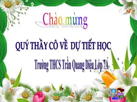 Bài giảng Tin học Lớp 7 - Tiết 50, Bài 8: Sắp xếp và lọc dữ liệu - Trường THCS Trần Quang Diệu