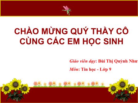 Bài giảng Tin học Lớp 9 - Bài 2: Mạng thông tin toàn cầu Internet - Bùi Thị Quỳnh Như