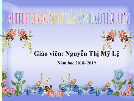 Bài giảng Vật lí Lớp 7 - Bài 25: Hiệu điện thế - Nguyễn Thị Mỹ Lệ - Năm học 2018-2019