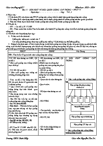 Giáo án Công nghệ Lớp 7 - Tuần 5