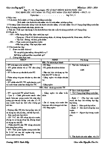 Giáo án Công nghệ Lớp 7 - Tuần 8 - Nguyễn Tấn Trí - Năm học 2013-2014