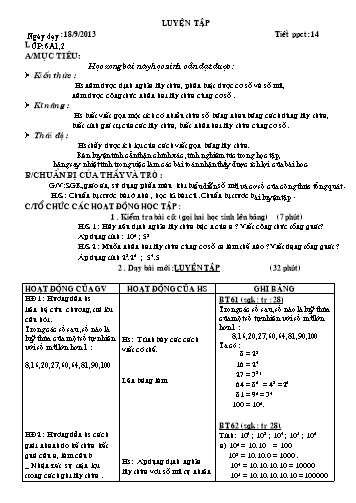 Giáo án Đại số Lớp 6 - Tuần 5
