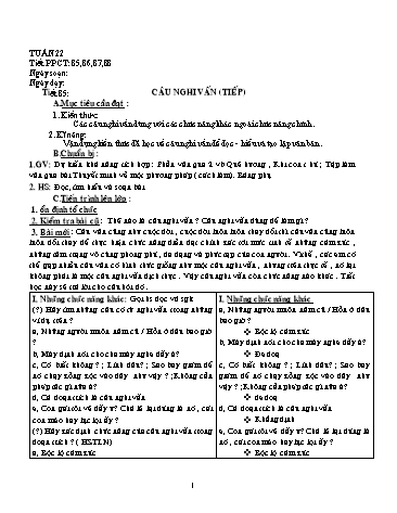 Giáo án Ngữ văn Lớp 8 - Tuần 22 Giáo án Ngữ văn Lớp 8 - Tuần 22