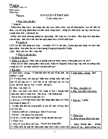 Giáo án Ngữ văn Lớp 8 - Tuần 28