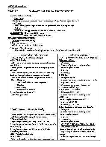Giáo án Ngữ văn Lớp 9 - Tuần 16