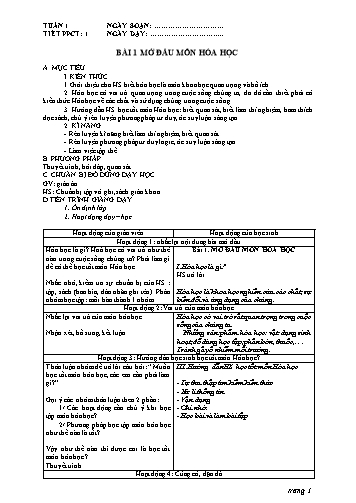 Giáo án tự chọn môn Hóa học Lớp 8 - Năm học 2012-2013